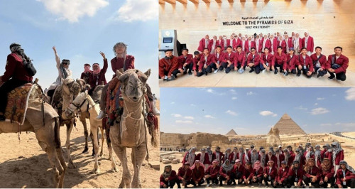 Santri Dea Malela Menelusuri Jejak Peradaban Mesir Kuno di Piramida Giza dan Patung Sphinx